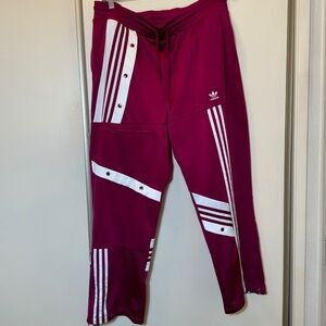 ADIDAS Women's Danielle Cathari Track Pants Power Berry SIZE: PLUS 2X